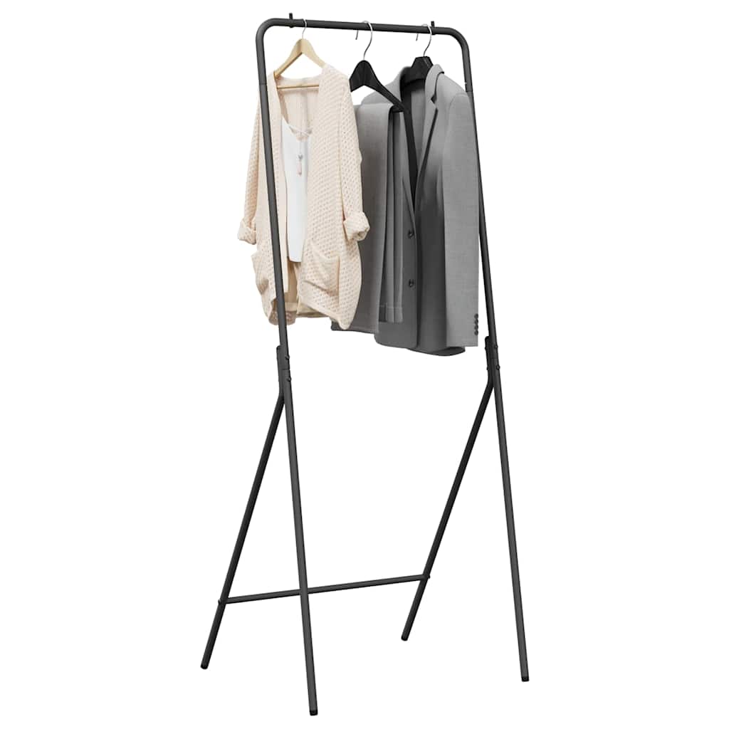 vidaXL Wieszak na Ubrania Czarny 60 x 53 x 155 cm Stal