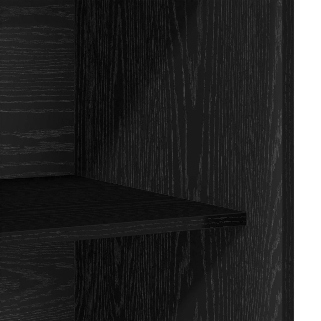 vidaXL Garderoba Czarny Dąb 80 x 50 x 200 cm Materiał drewnopochodny