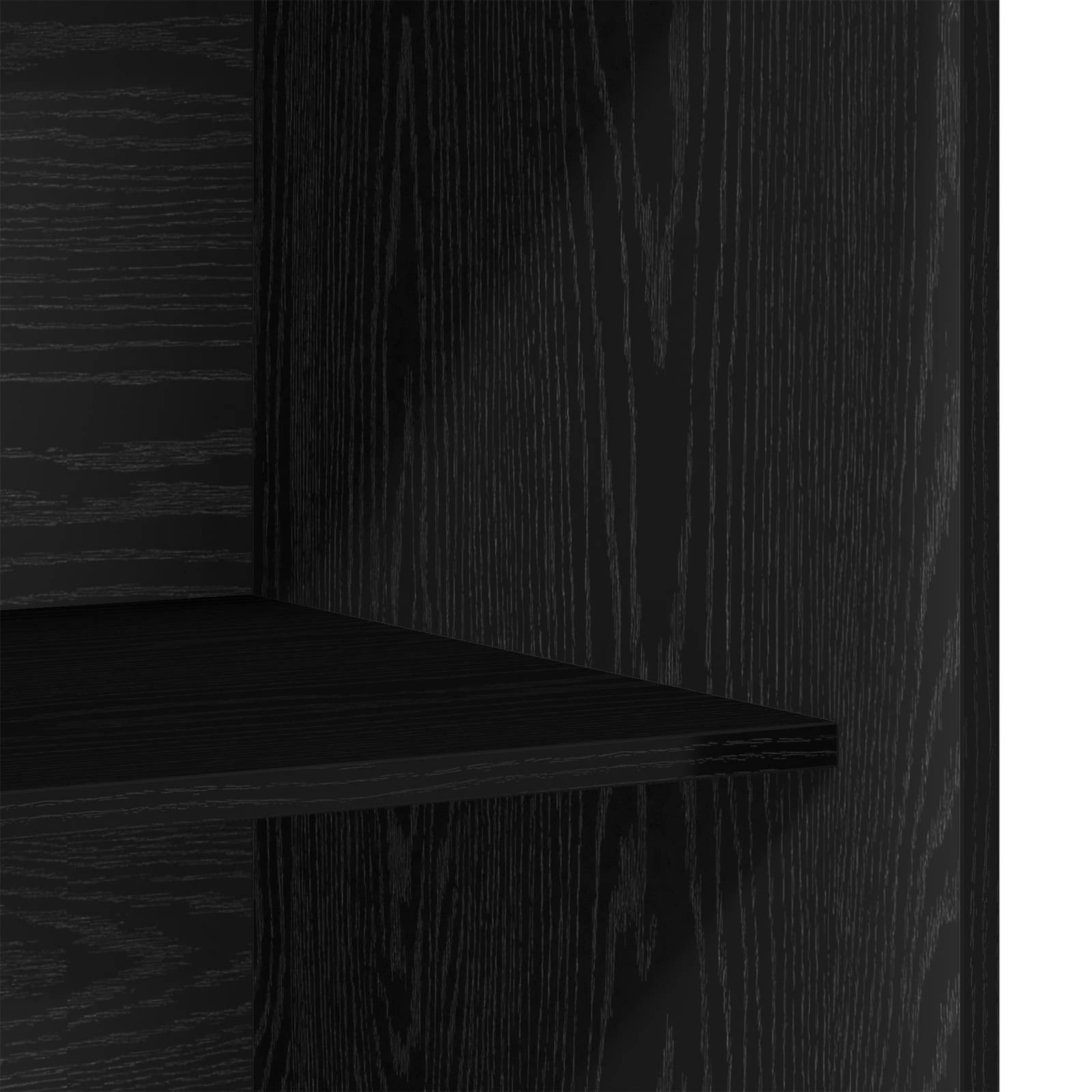 vidaXL Garderoba Czarny Dąb 80 x 50 x 200 cm Materiał drewnopochodny