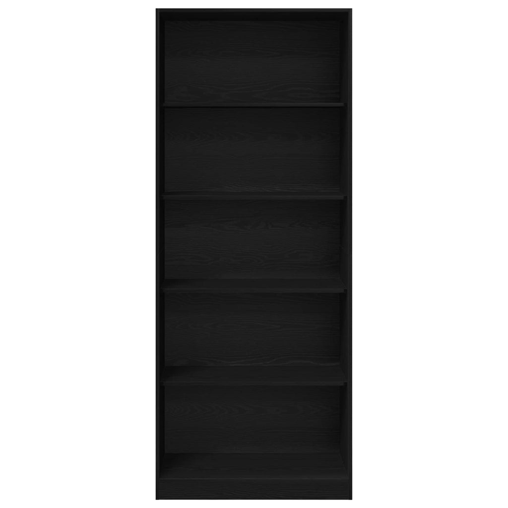 vidaXL Garderoba Czarny Dąb 80 x 50 x 200 cm Materiał drewnopochodny