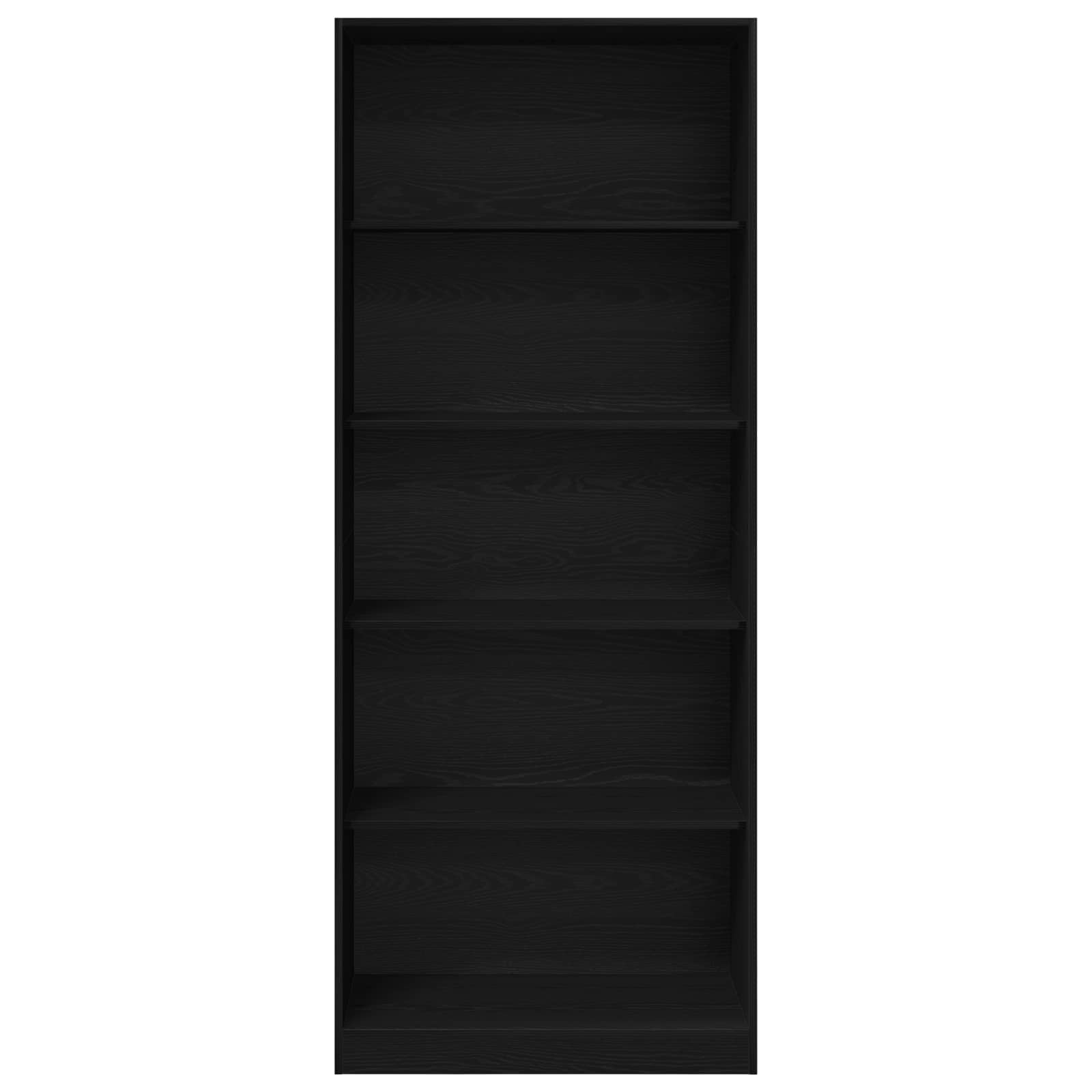 vidaXL Garderoba Czarny Dąb 80 x 50 x 200 cm Materiał drewnopochodny