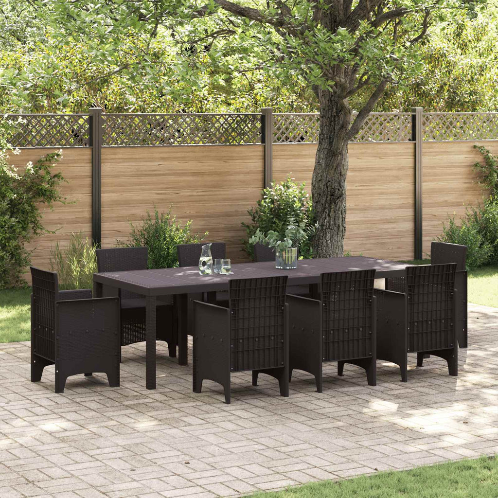 vidaXL Stół Ogrodowy Brązowy 250 x 100 x 73 cm polirattan
