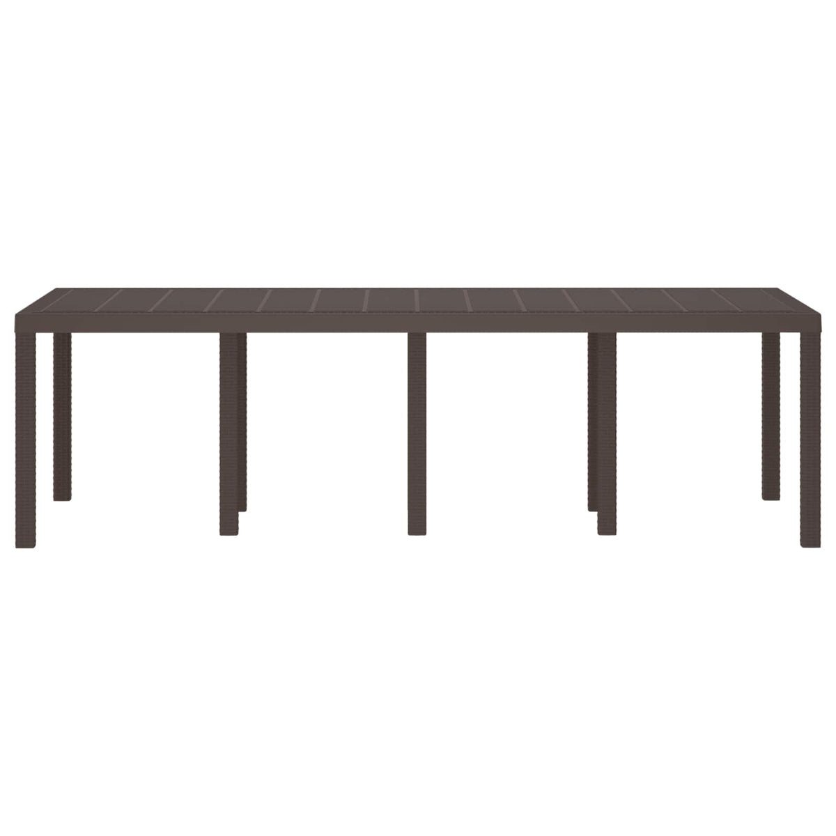 vidaXL Stół Ogrodowy Brązowy 250 x 100 x 73 cm polirattan