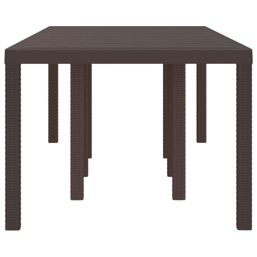 vidaXL Stół Ogrodowy Brązowy 250 x 100 x 73 cm polirattan