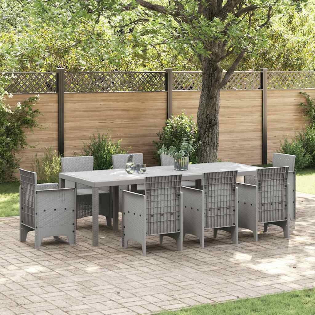 vidaXL Stół Ogrodowy Jasnoszary 250 x 100 x 73 cm polirattan