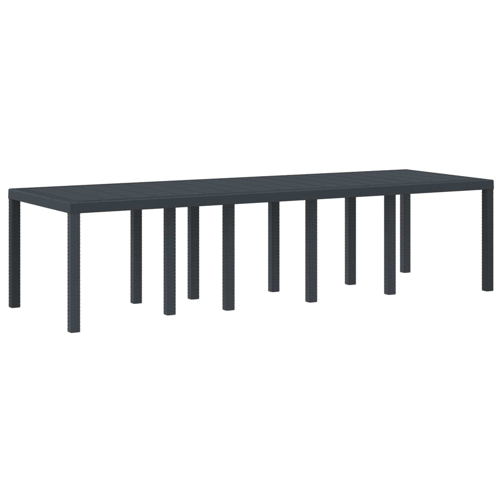 vidaXL Stół Ogrodowy Antracyt 300 x 100 x 73 cm polirattan