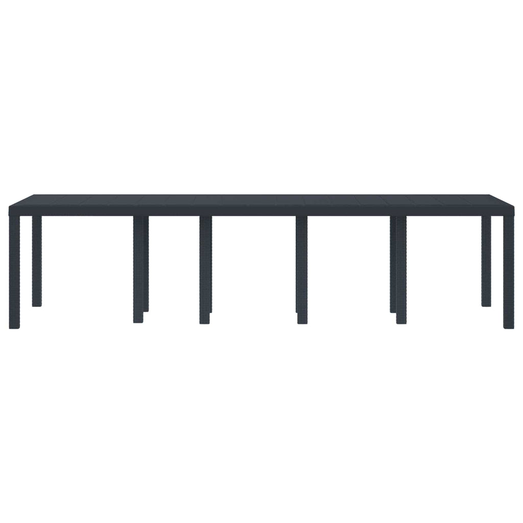 vidaXL Stół Ogrodowy Antracyt 300 x 100 x 73 cm polirattan