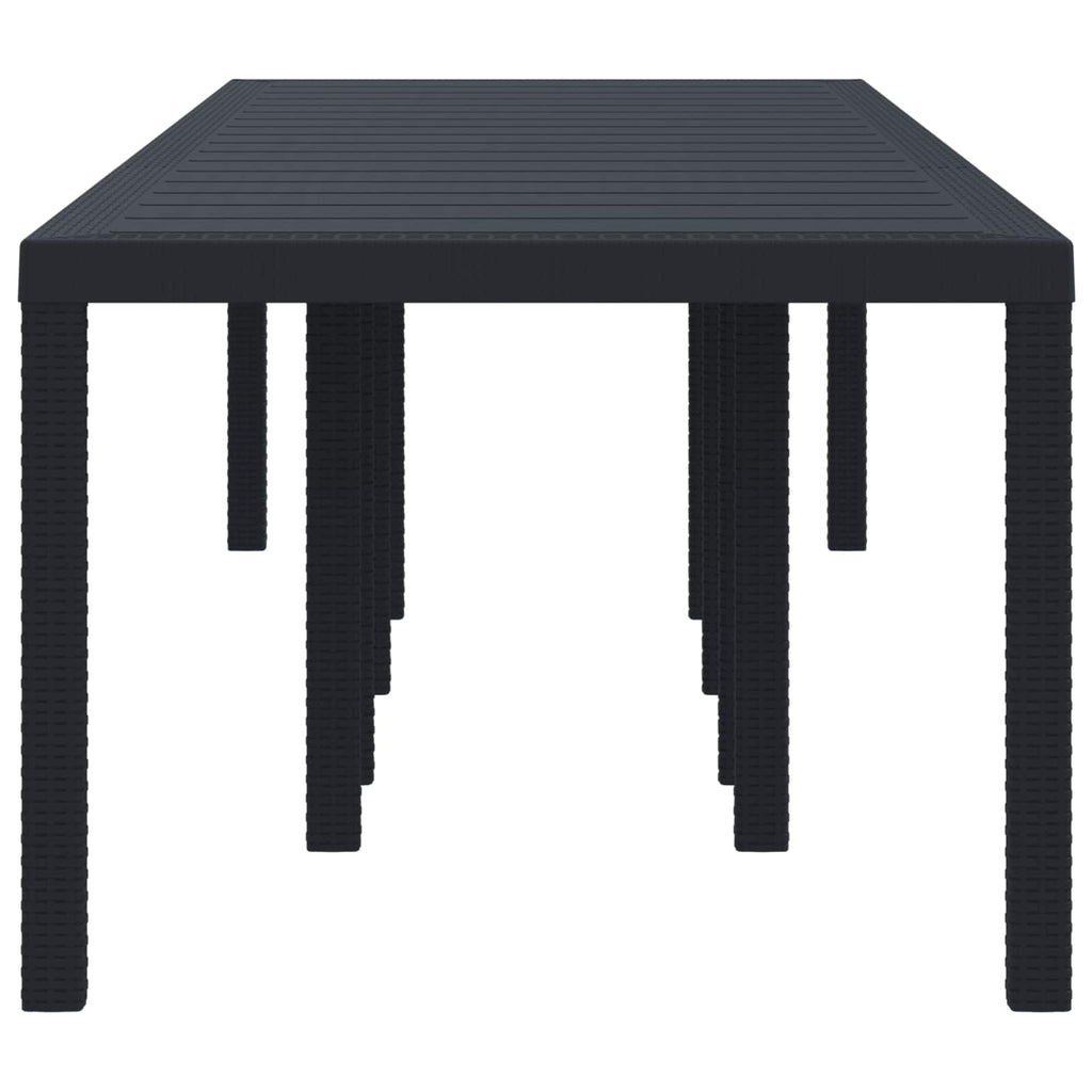 vidaXL Stół Ogrodowy Antracyt 300 x 100 x 73 cm polirattan