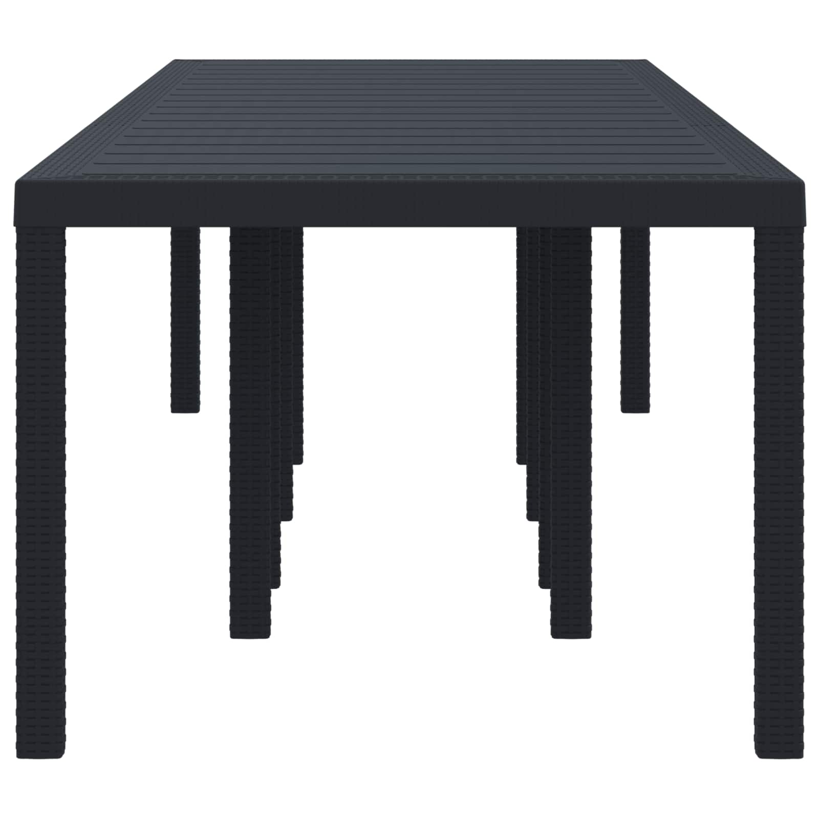 vidaXL Stół Ogrodowy Antracyt 300 x 100 x 73 cm polirattan