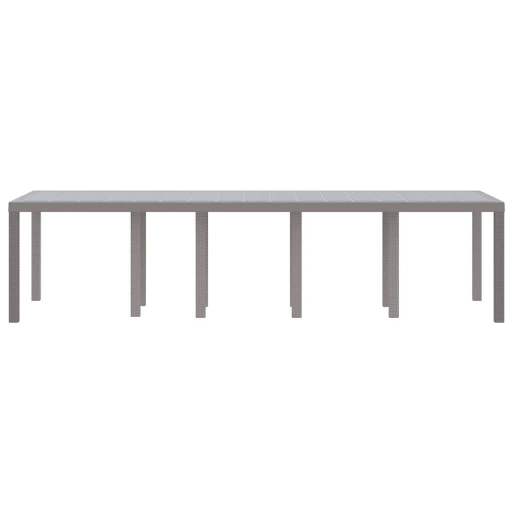 vidaXL Stół Ogrodowy Jasnoszary 300 x 100 x 73 cm polirattan