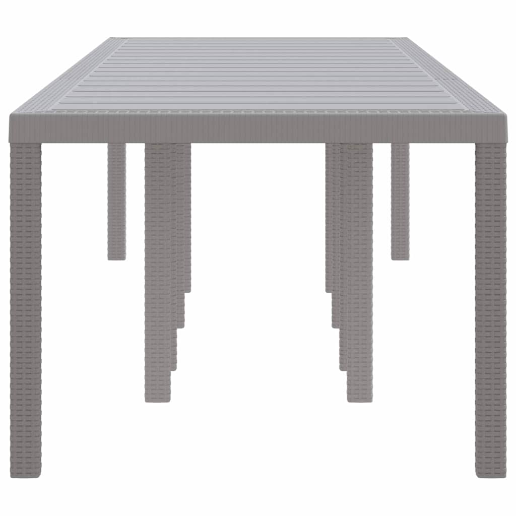 vidaXL Stół Ogrodowy Jasnoszary 300 x 100 x 73 cm polirattan