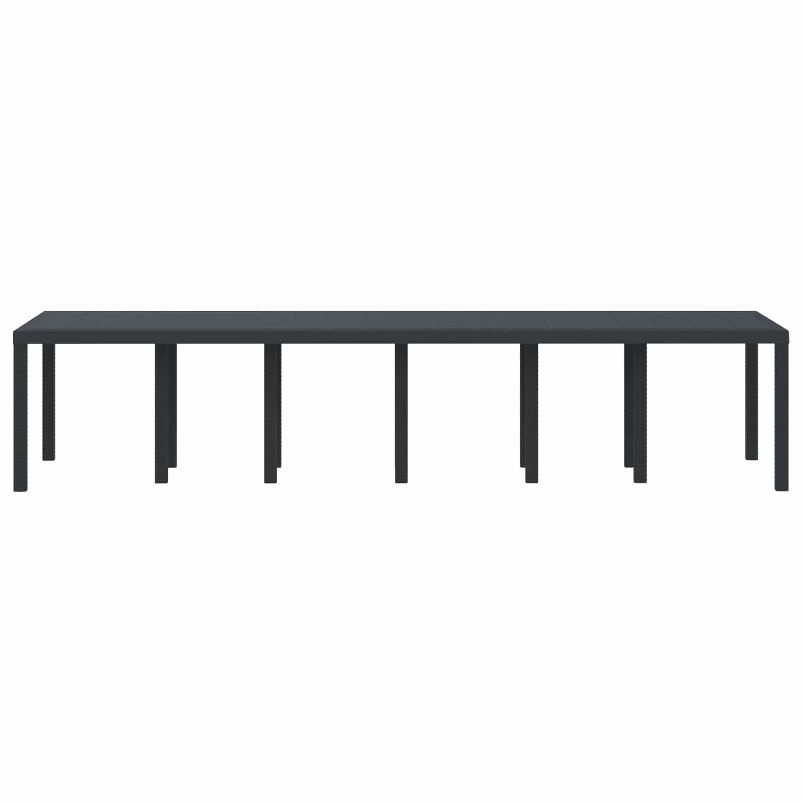 vidaXL Stół Ogrodowy Antracyt 350 x 100 x 74 cm polirattan