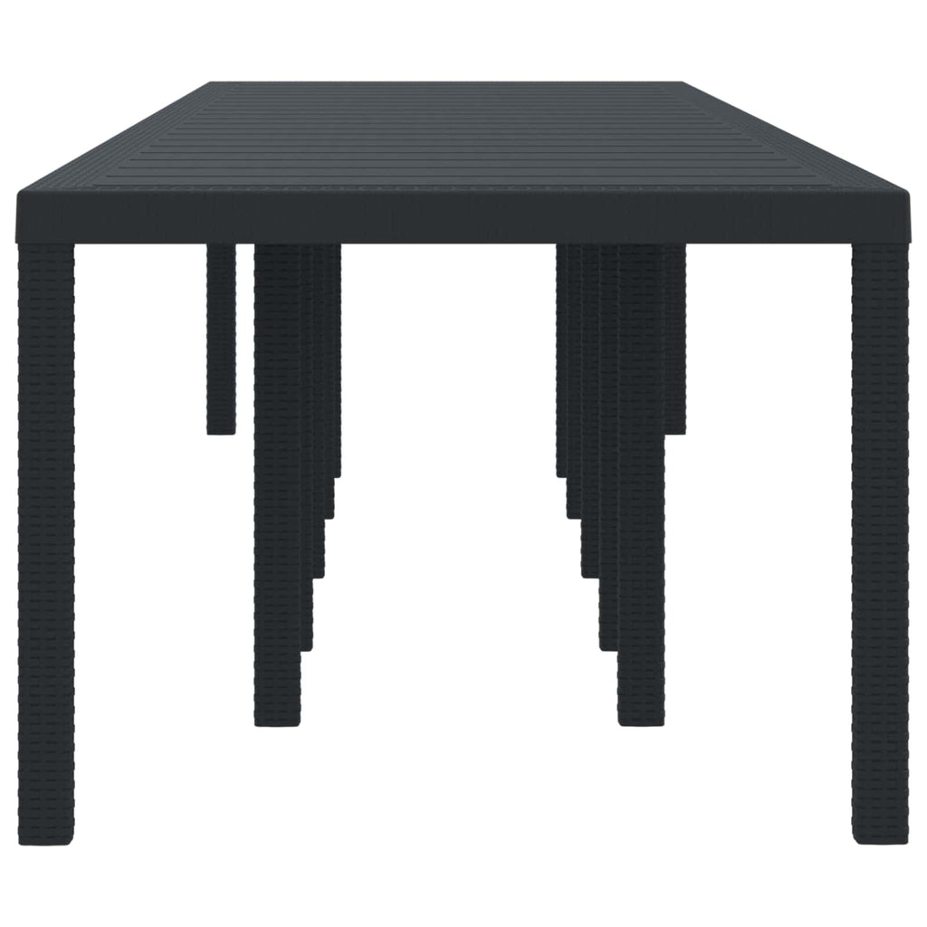 vidaXL Stół Ogrodowy Antracyt 350 x 100 x 74 cm polirattan