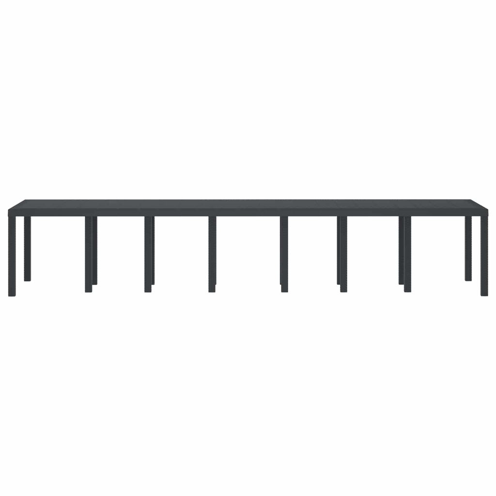 vidaXL Stół Ogrodowy Antracyt 400 x 100 x 73 cm polirattan