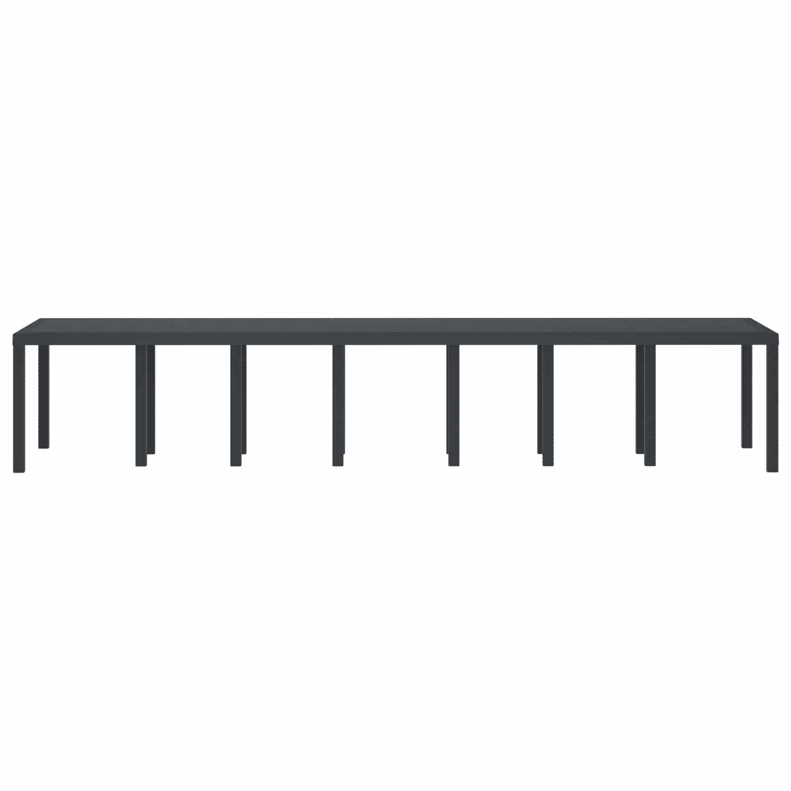 vidaXL Stół Ogrodowy Antracyt 400 x 100 x 73 cm polirattan