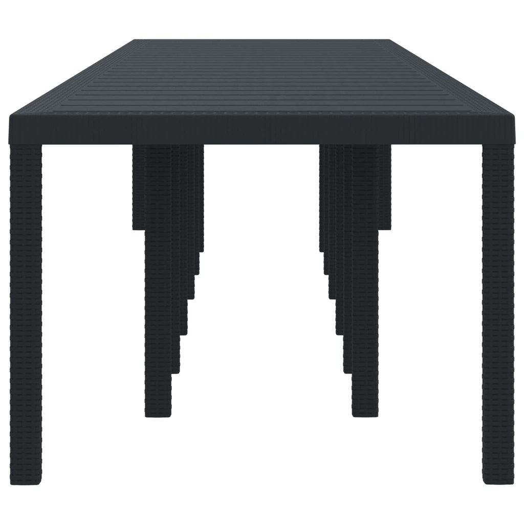 vidaXL Stół Ogrodowy Antracyt 400 x 100 x 73 cm polirattan