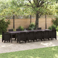 vidaXL Stół Ogrodowy Brązowy 400 x 100 x 73 cm polirattan