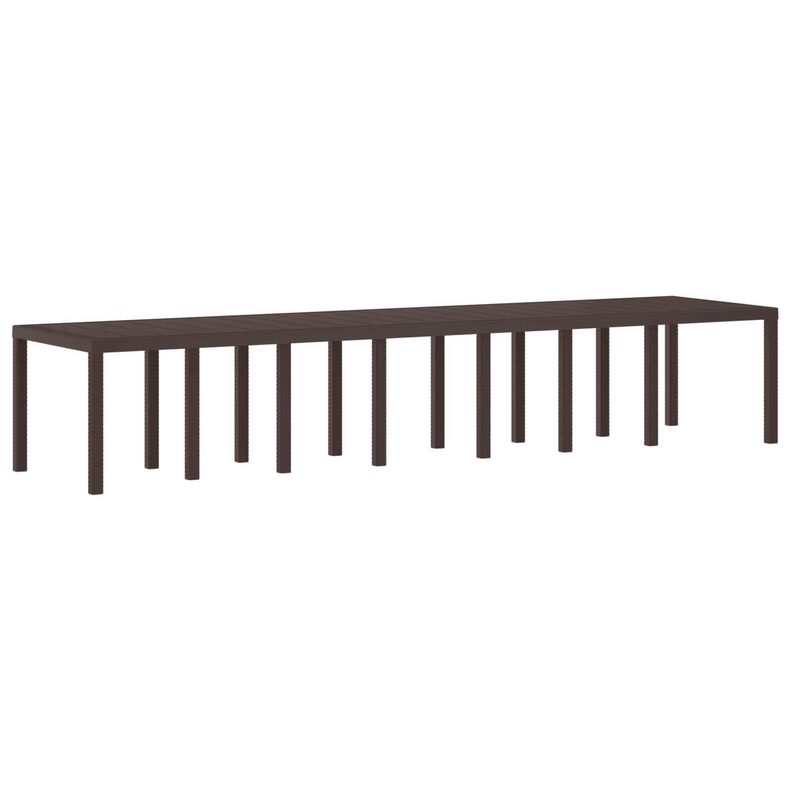 vidaXL Stół Ogrodowy Brązowy 400 x 100 x 73 cm polirattan
