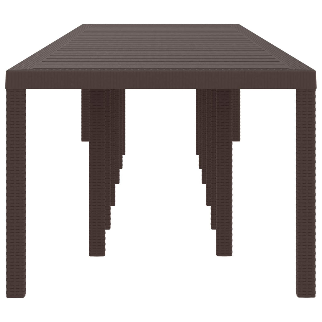 vidaXL Stół Ogrodowy Brązowy 400 x 100 x 73 cm polirattan
