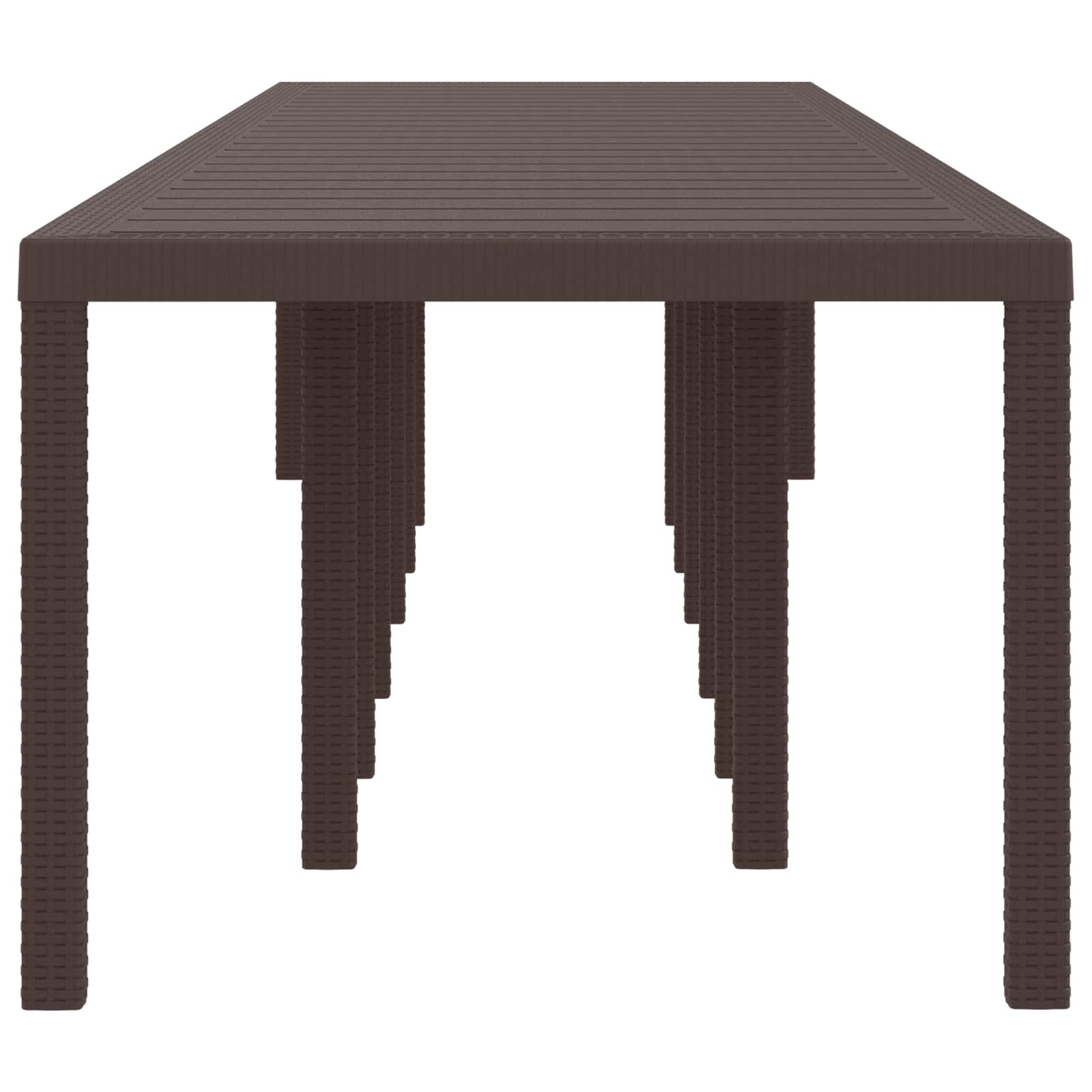 vidaXL Stół Ogrodowy Brązowy 400 x 100 x 73 cm polirattan