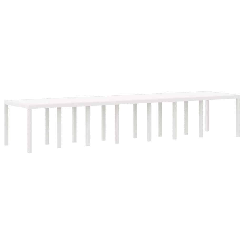 vidaXL Stół Ogrodowy Biały 400 x 100 x 73 cm polirattan