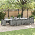 vidaXL Stół Ogrodowy Jasnoszary 400 x 100 x 73 cm polirattan