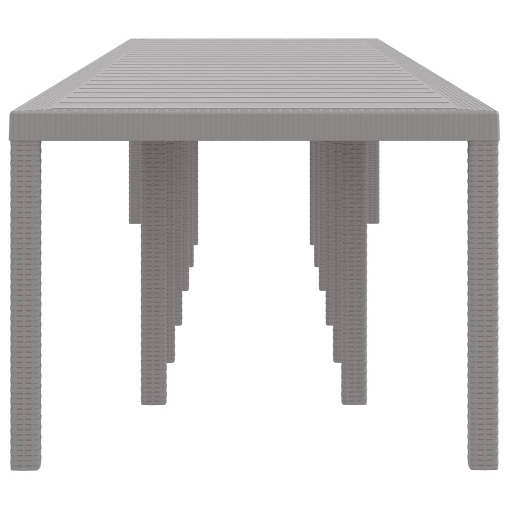 vidaXL Stół Ogrodowy Jasnoszary 400 x 100 x 73 cm polirattan