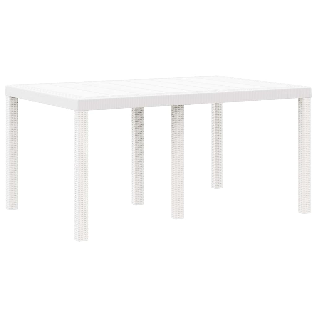 vidaXL Zestaw do jadalni w ogrodzie 7 pcs Biały Rattan Polt