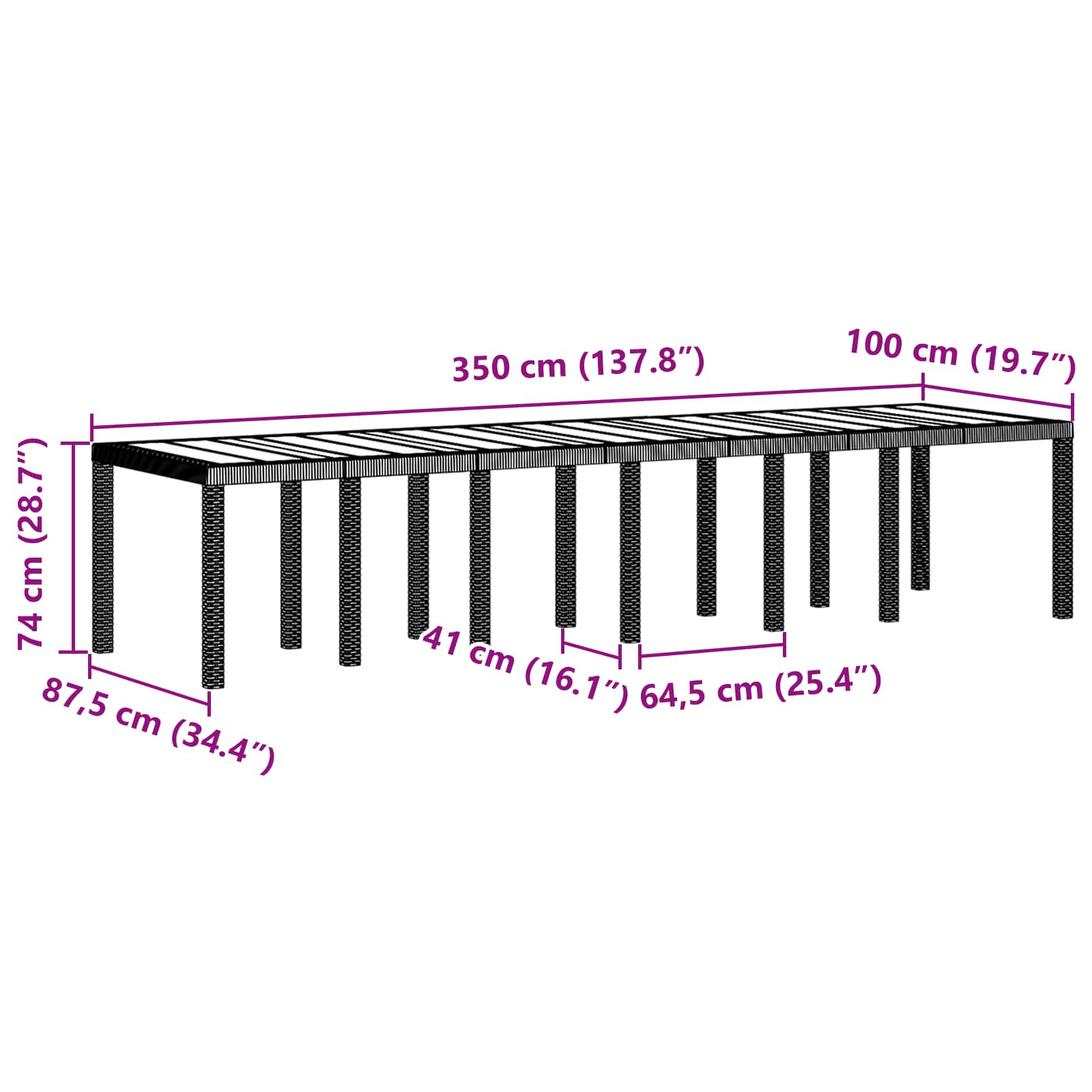 vidaXL Zestaw do jadalni w ogrodzie 15 pcs Brązowy Rattan Polt