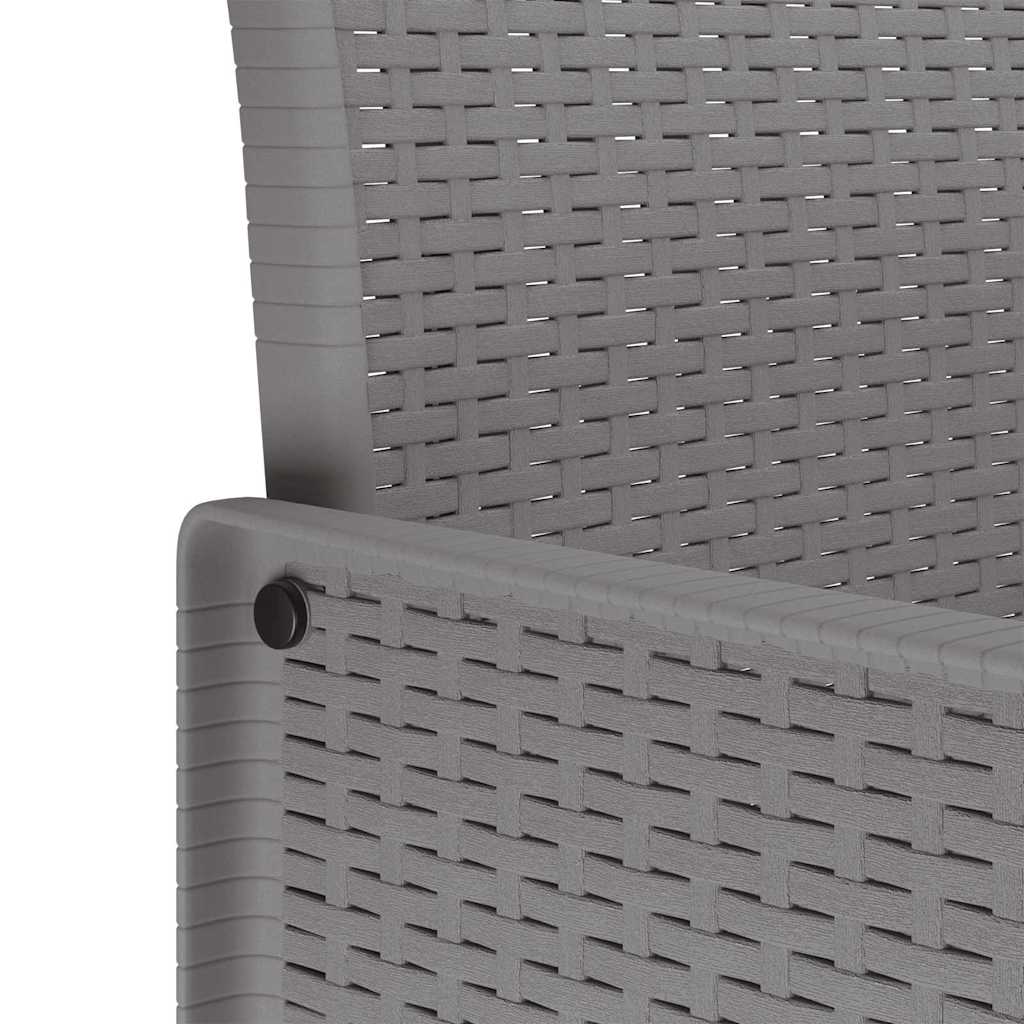 vidaXL Zestaw do jadalni w ogrodzie 15 szt. Jasnoszary Rattan Polt