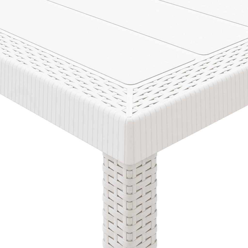 vidaXL Zestaw do jadalni w ogrodzie 13 pcs Biały Rattan Polt