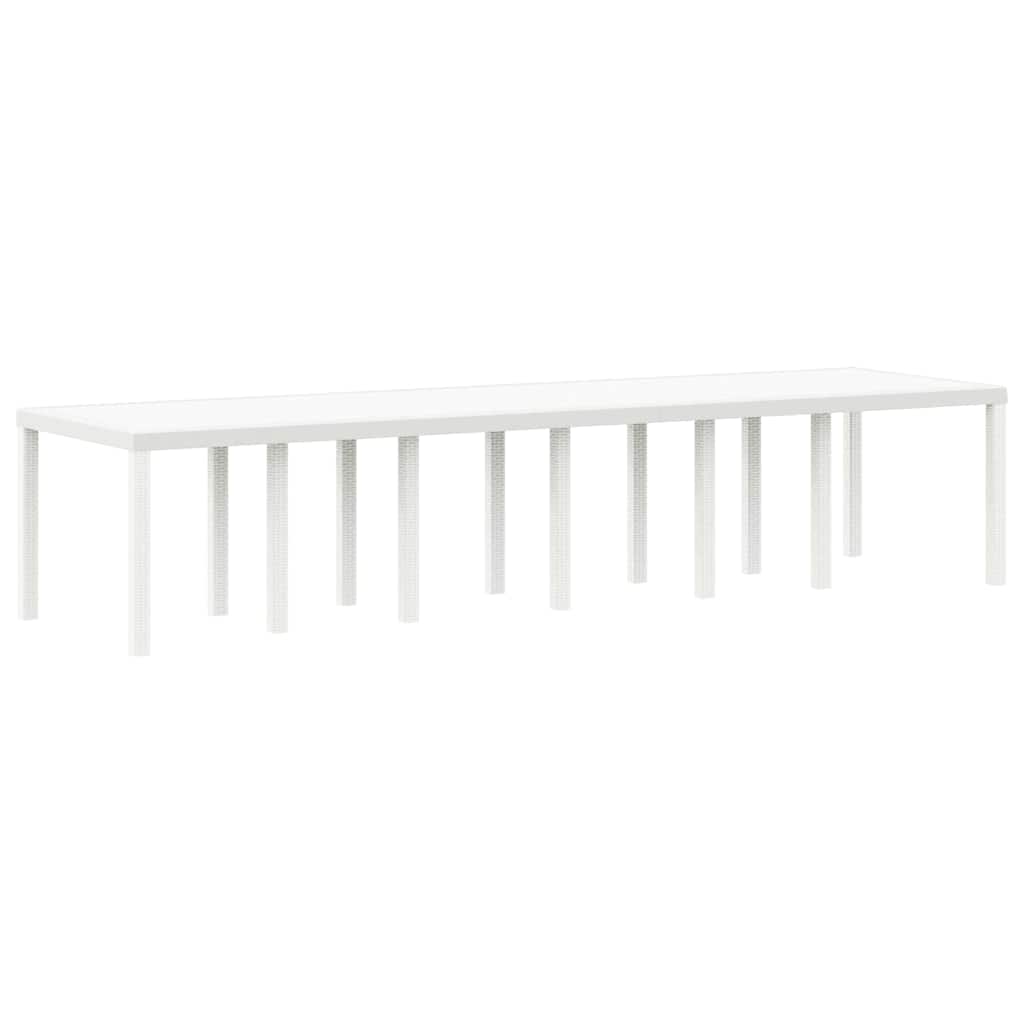 vidaXL Zestaw do jadalni w ogrodzie 13 pcs Biały Rattan Polt