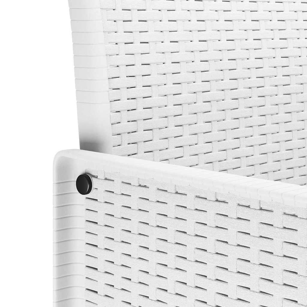 vidaXL Zestaw do jadalni w ogrodzie 13 pcs Biały Rattan Polt