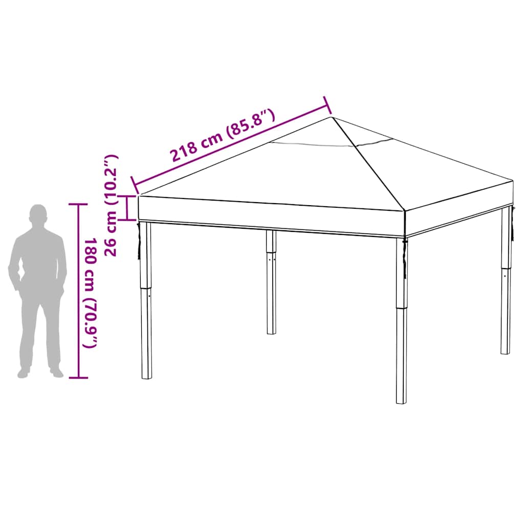 vidaXL Wymiana osłony altany przezroczysty 300 x 300 x 26 cm PVC