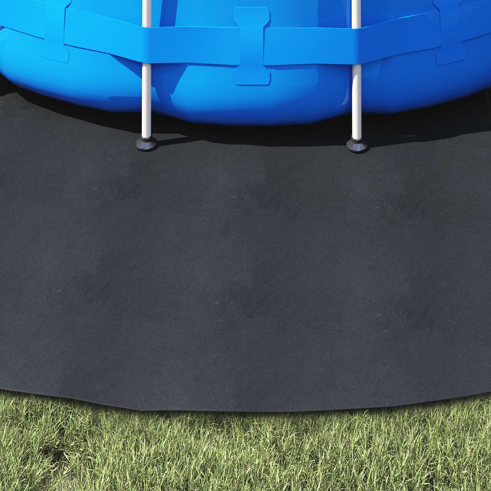 vidaXL Podkładka pod Basen Czarny Ø 306 cm Tkanina Niewłóknista