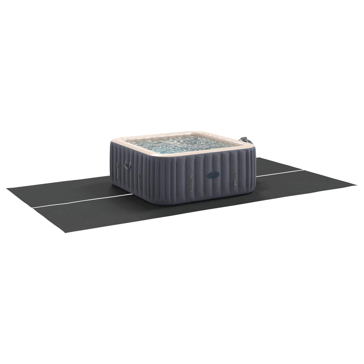 vidaXL Podkładka pod Basen 420 x 220 x 0,1 cm Prostokątny Czarny