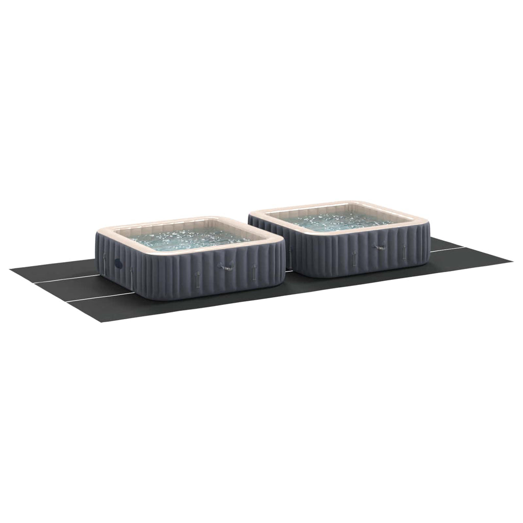 vidaXL Podkładka pod Basen Z regulacją Czarny 750 x 372 x 0,1 cm