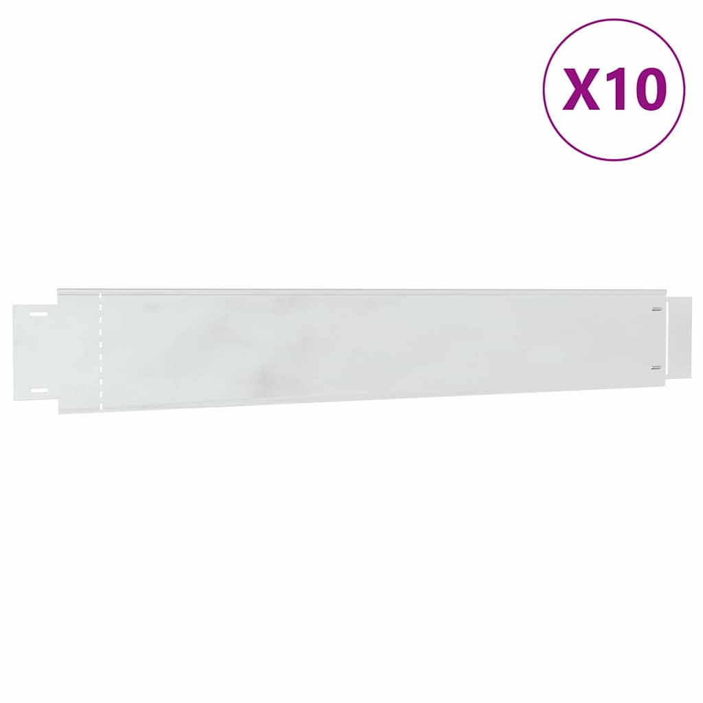 vidaxl Płot trawnika Kolor galwanizowany 100 x 14 x 0,07 cm