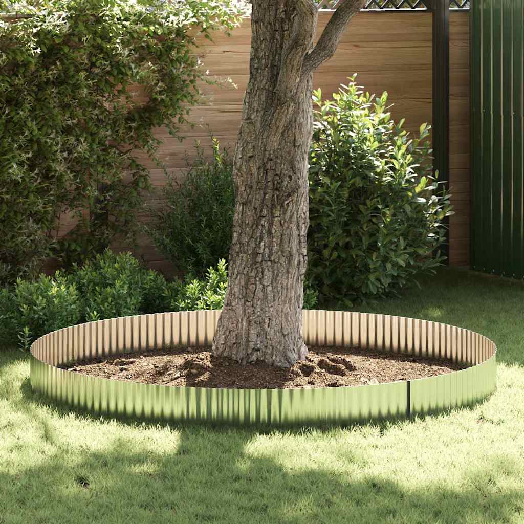 vidaxl Krawędź Trawnikowa Srebrny 1000 x 25 x 0,03 cm