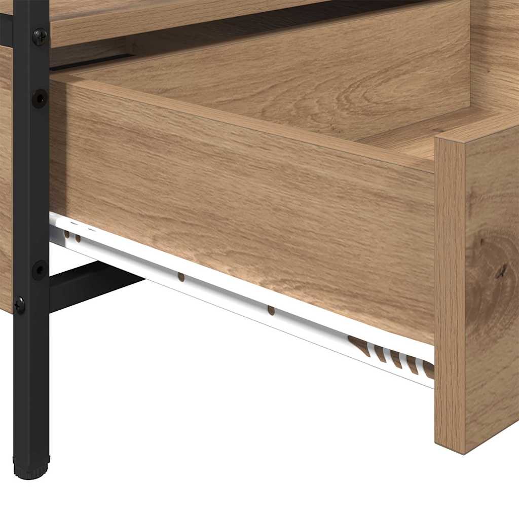 vidaXL Stolik kawowy with Drawer dąb artisan 100 x 51 x 45 cm