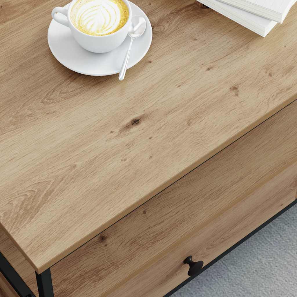 vidaXL Stolik kawowy with Drawer dąb artisan 100 x 51 x 45 cm