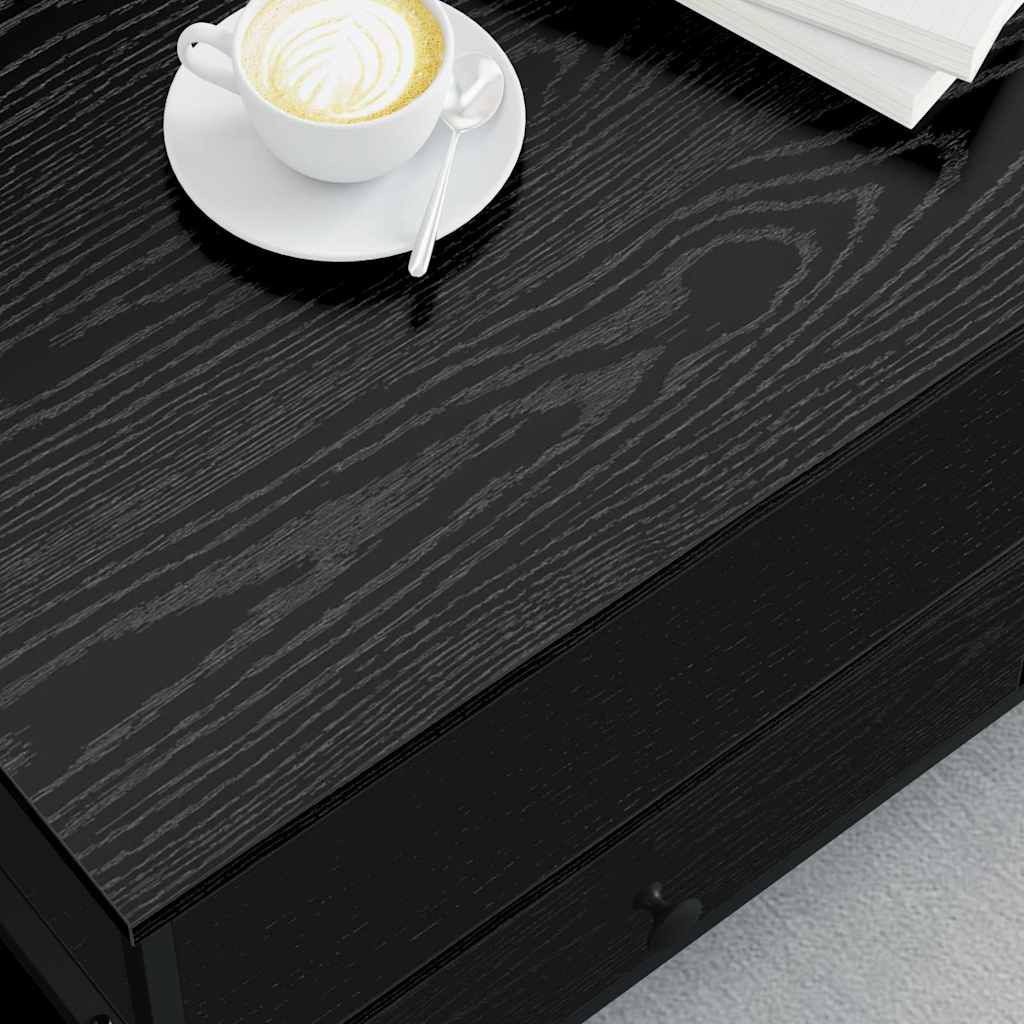 vidaXL Stolik kawowy with Drawer Czarny dąb 100 x 51 x 45 cm