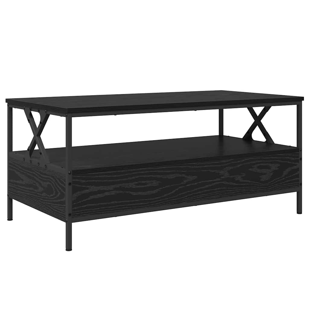 vidaXL Stolik kawowy with Drawer Czarny dąb 100 x 51 x 45 cm