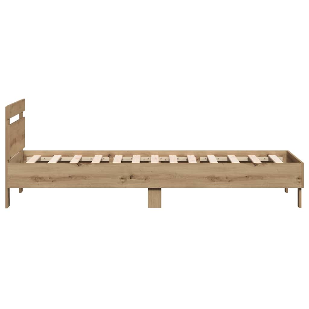 vidaXL Ramka łóżka Dąb rzemieślniczy 203 x 95 x 70 cm