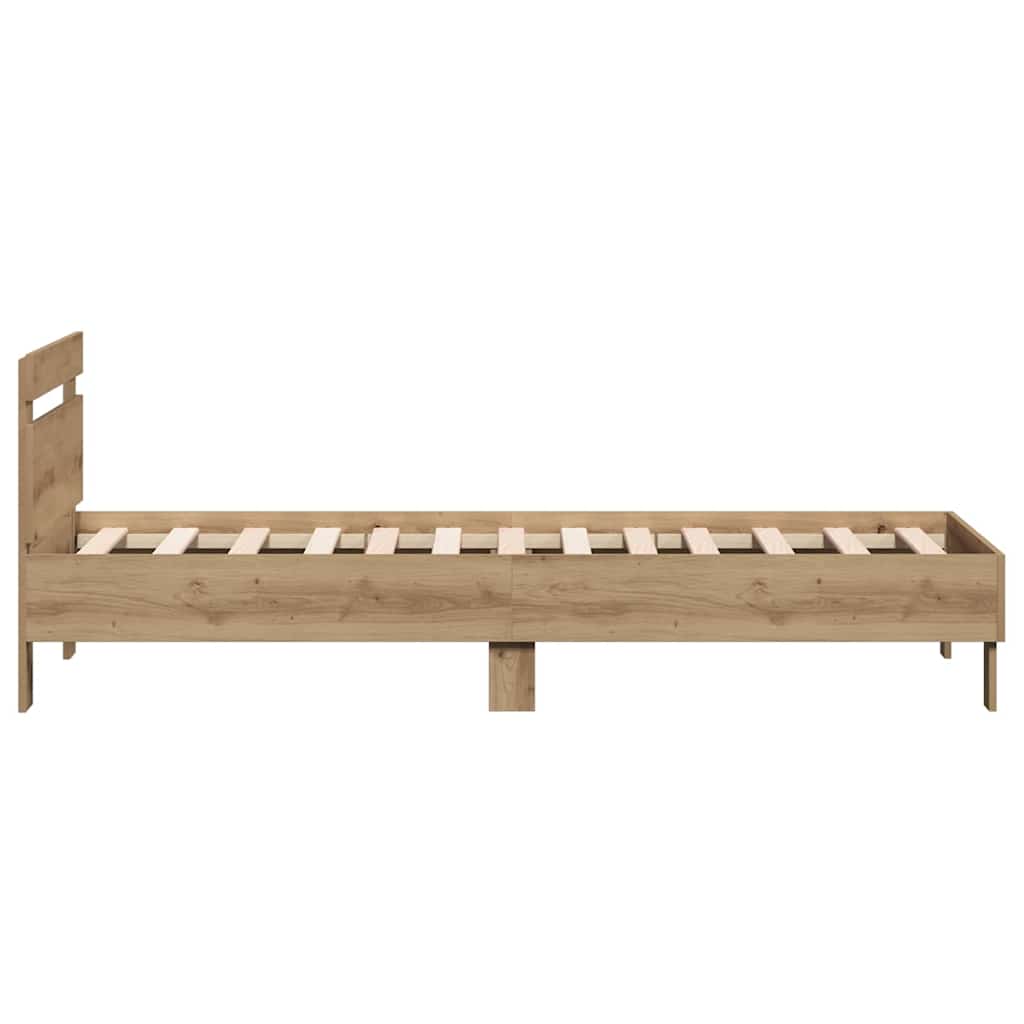 vidaXL Ramka łóżka Dąb rzemieślniczy 193 x 95 x 88 cm
