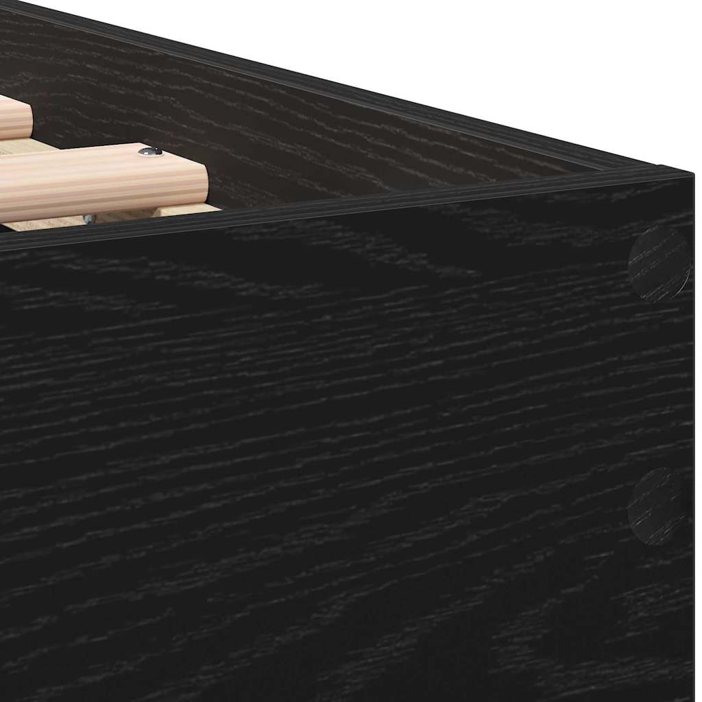 vidaXL Ramka łóżka Czarny Dąb 193 x 95 x 88 cm Materiał drewnopochodny