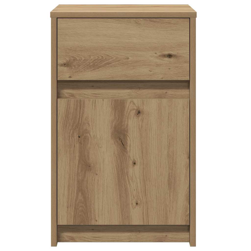 vidaXL LED Stolik nocny z szufladą dąb artisan 38 x 34 x 61 cm