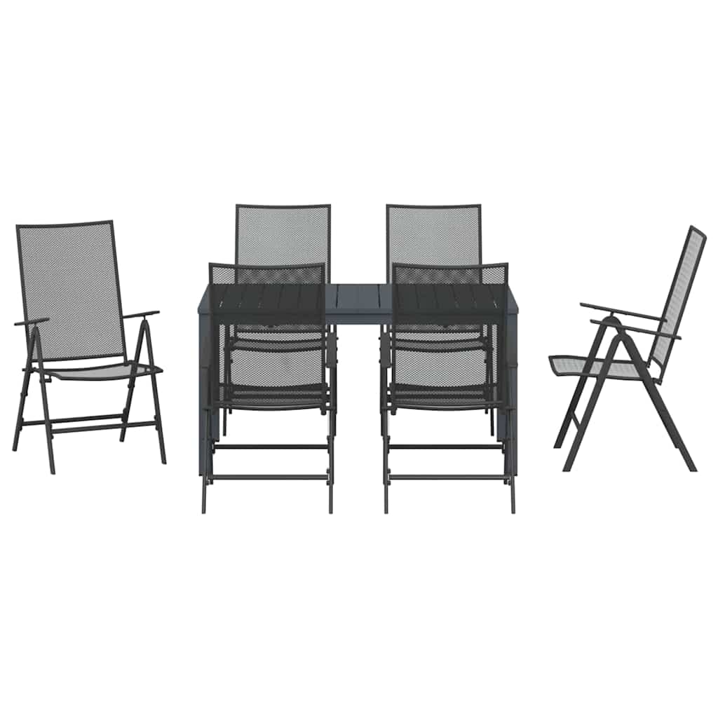 vidaXL Zestaw do jadalni w ogrodzie 7 pcs Antracyt