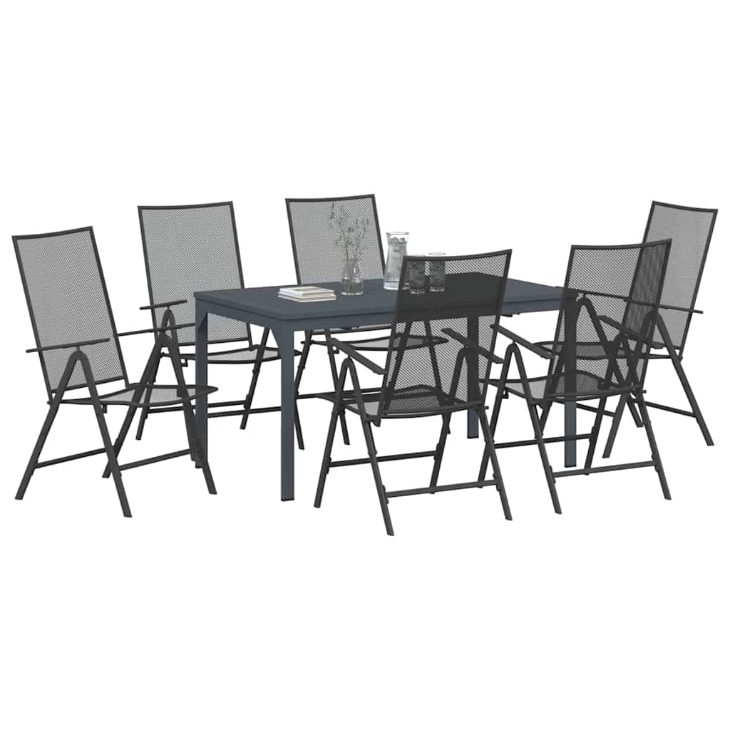 vidaXL Zestaw do jadalni w ogrodzie 7 pcs Antracyt