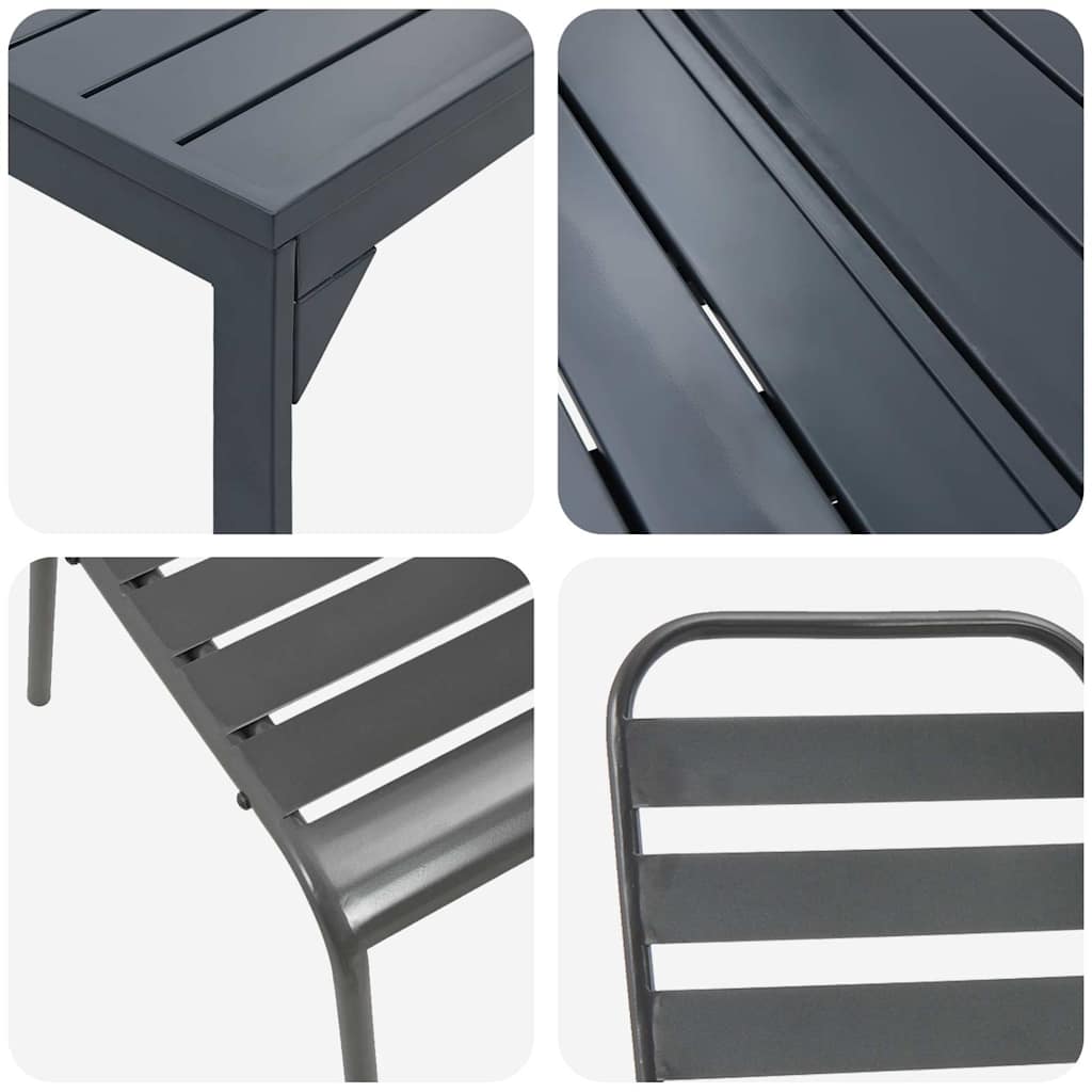vidaXL Zestaw do jadalni w ogrodzie 7 pcs Antracyt